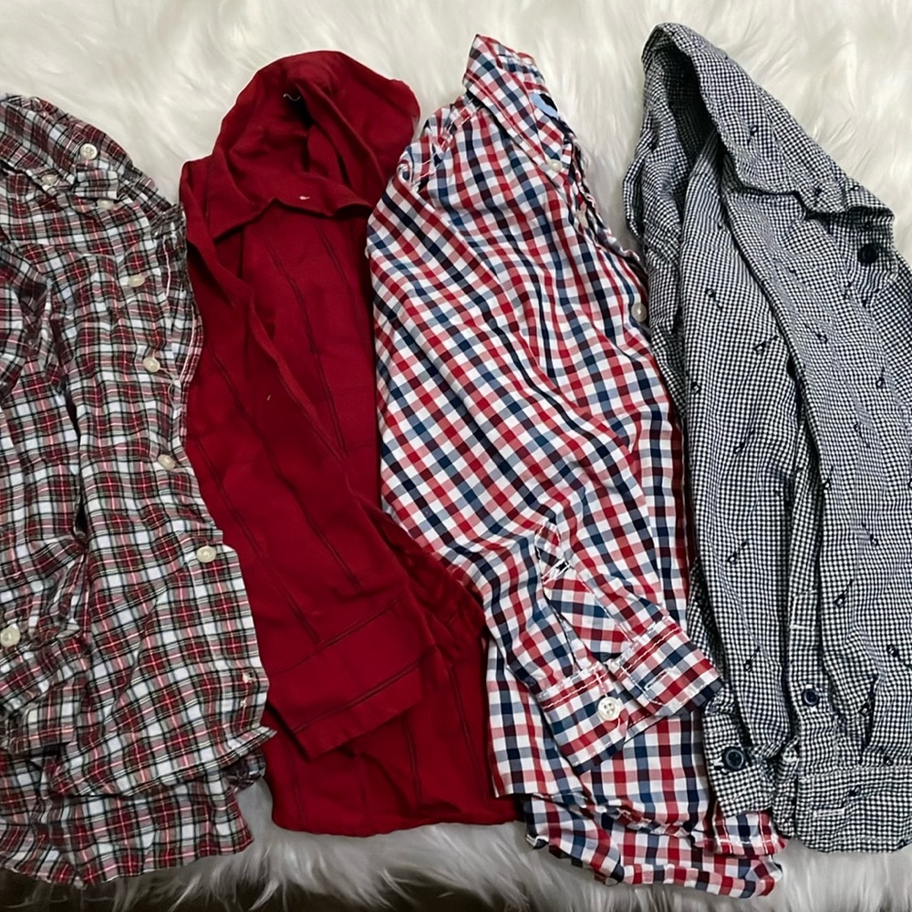 4 long sleeve button-down shirts
